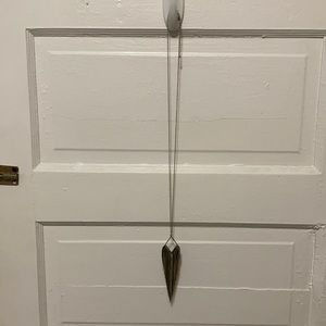 Long silver necklace